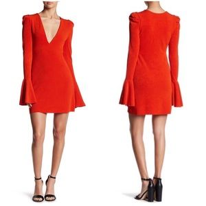 Free People Bell Sleeve Solid Dress